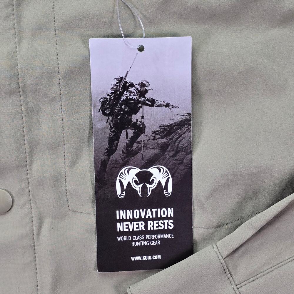 Kuiu Mesa Shirt Mens Large Khaki Performance Fishing Vented Long Sleeve Snap Up - Picture 5 of 7